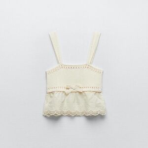 NWT Zara Bow Knit Tank